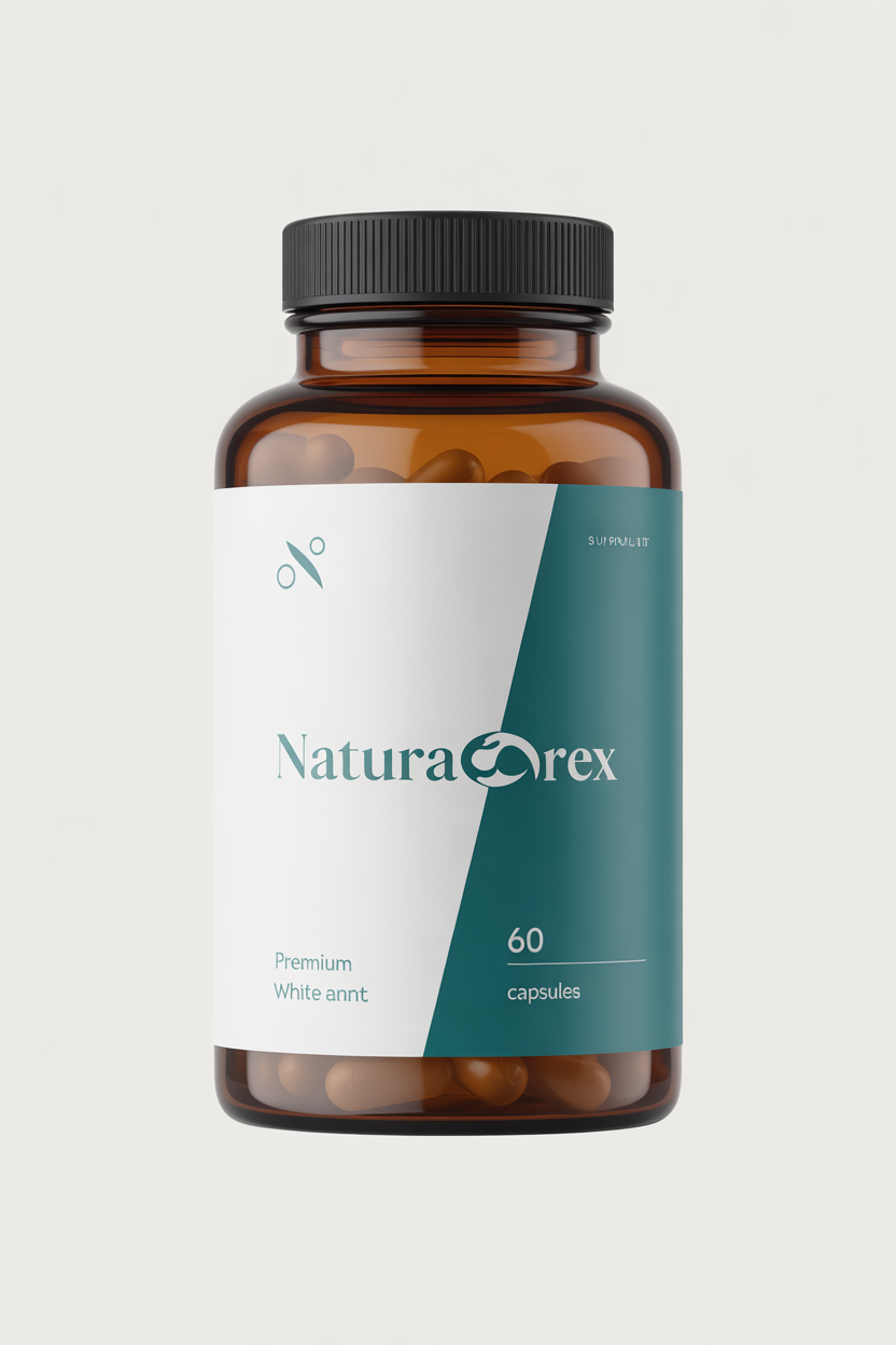 Naturacorex product bottle in premium white and teal packaging
